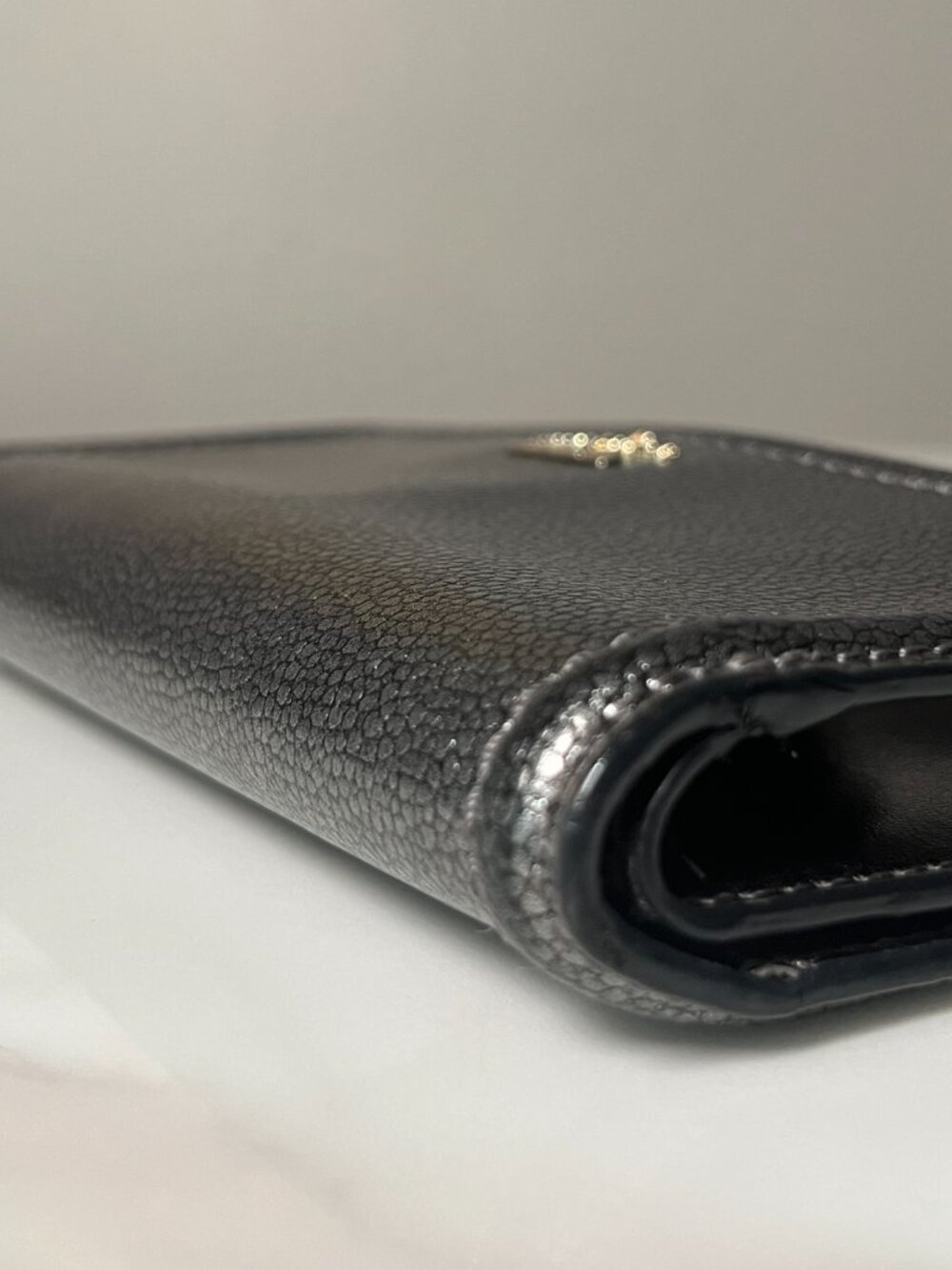 Kate Spade New York Metallic Pebbled Gunmetal Leather Wallet - Picture 7 of 10